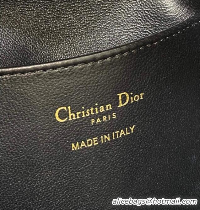 Traditional Specials Dior Small Dior Caro Bucket Bag in Macrocannage Lambskin S5250 Black 2025