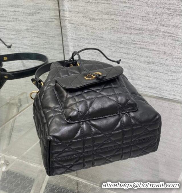 Traditional Specials Dior Small Dior Caro Bucket Bag in Macrocannage Lambskin S5250 Black 2025