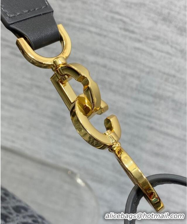 Famous Brand Dior Medium D-Journey Hobo Bag in Grey Denim Oblique Jacquard S2866 2025