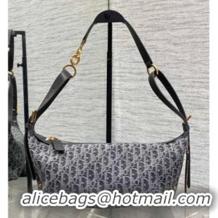 Well Crafted Dior Small D-Journey Hobo Bag in Grey Denim Oblique Jacquard S2866 2025