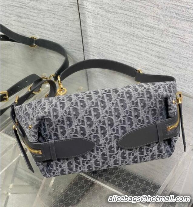 Well Crafted Dior Small D-Journey Hobo Bag in Grey Denim Oblique Jacquard S2866 2025