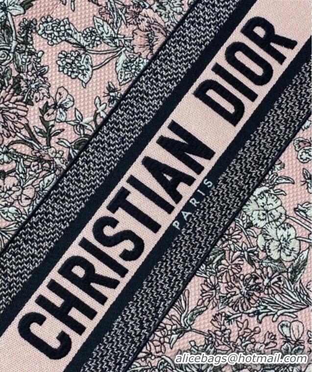 Buy Cheap Dior Lucky Medium Dior Book Tote Bag in Pink Multicolor Flowers Calendar Allover Embroidery D2053 2025