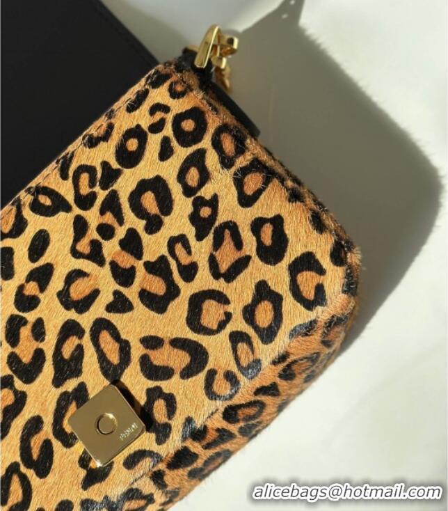 Best Price Fendi Baguette Mini Bag in Leopard Printed Mohair 8691S 2025