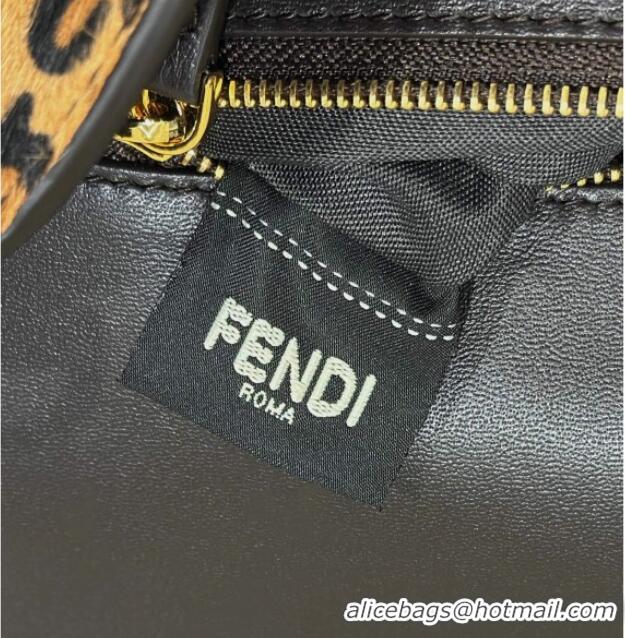 Affordable Price Fendi Baguette Medium Bag in Leopard Printed Mohair 8691M 2025
