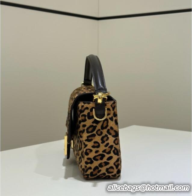 Affordable Price Fendi Baguette Medium Bag in Leopard Printed Mohair 8691M 2025