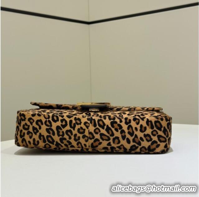 Affordable Price Fendi Baguette Medium Bag in Leopard Printed Mohair 8691M 2025