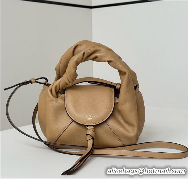 Top Design Fendi Spy Mini Bag in Leather 80888 Beige 2025