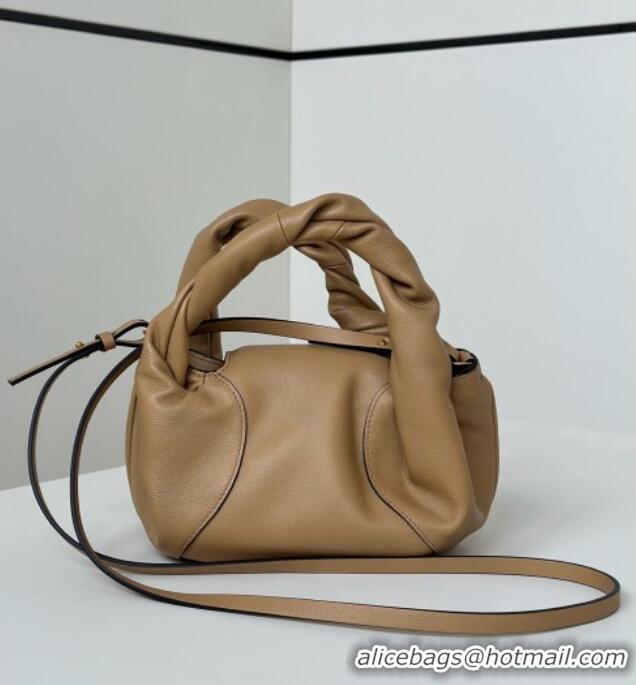 Top Design Fendi Spy Mini Bag in Leather 80888 Beige 2025