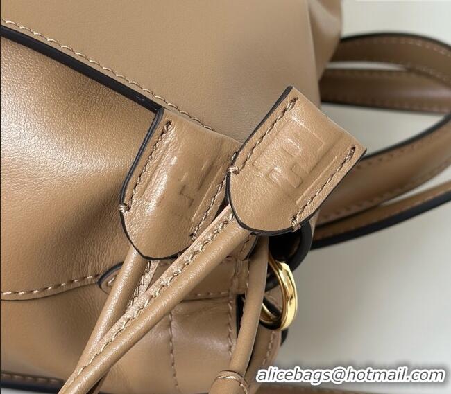 Grade Quality Fendi Backpack Bag in Leather 8689 Beige 2025