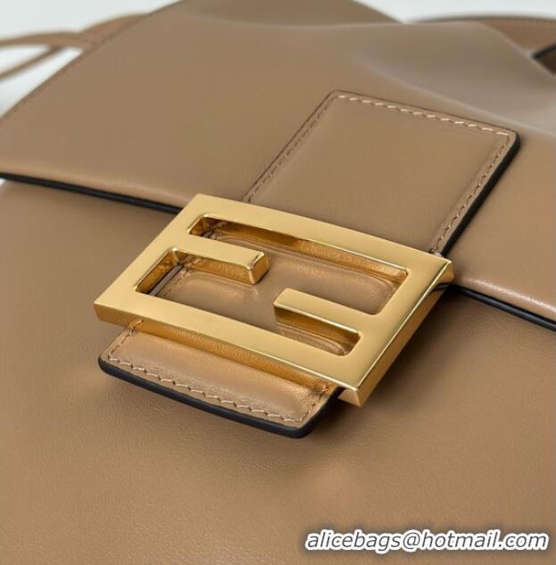 Grade Quality Fendi Backpack Bag in Leather 8689 Beige 2025