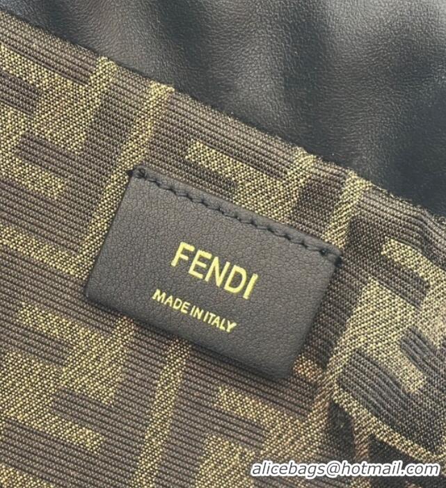 Original Cheap Fendi Backpack Bag in Leather 8689 Black 2025