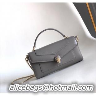 Discount Bvlgari Serpenti Serpenti Forever Phone Case in Calfskin Leather 294894 Grey 2025