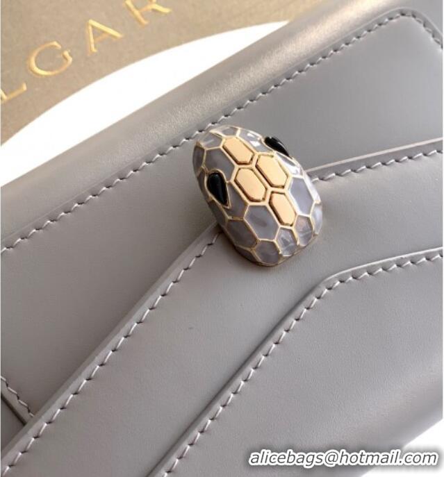 Discount Bvlgari Serpenti Serpenti Forever Phone Case in Calfskin Leather 294894 Grey 2025