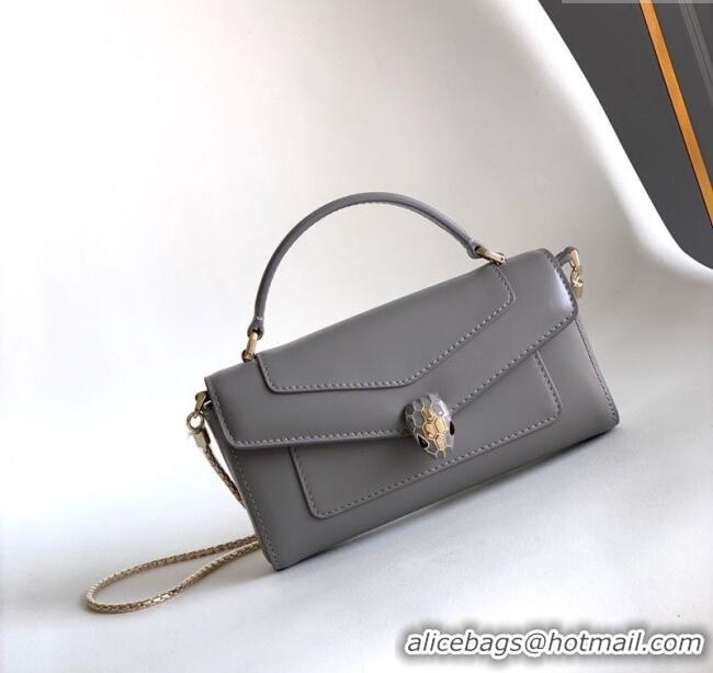 Discount Bvlgari Serpenti Serpenti Forever Phone Case in Calfskin Leather 294894 Grey 2025