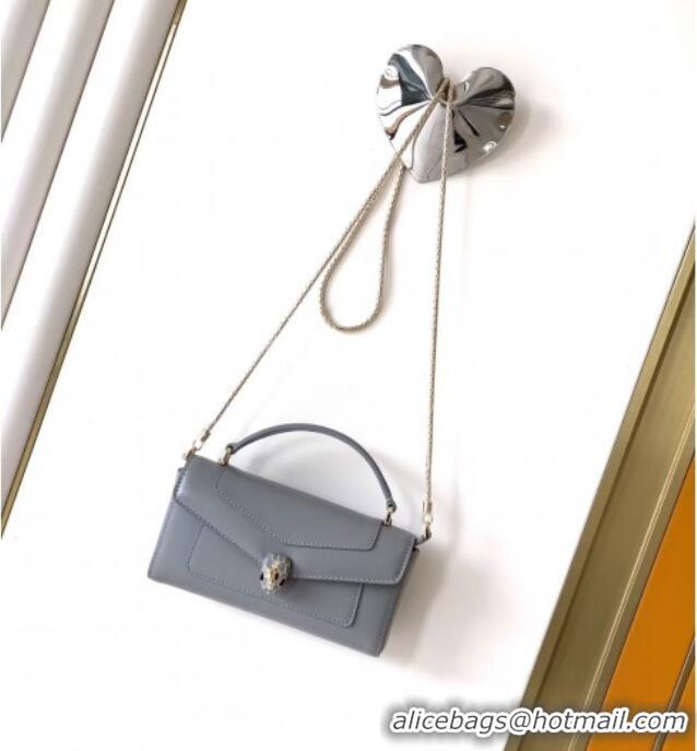 Discount Bvlgari Serpenti Serpenti Forever Phone Case in Calfskin Leather 294894 Grey 2025