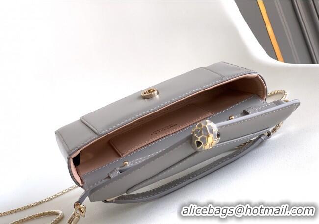 Discount Bvlgari Serpenti Serpenti Forever Phone Case in Calfskin Leather 294894 Grey 2025
