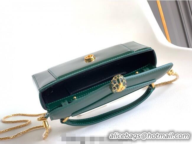 Well Crafted Bvlgari Serpenti Serpenti Forever Phone Case in Calfskin Leather 294894 Green 2025