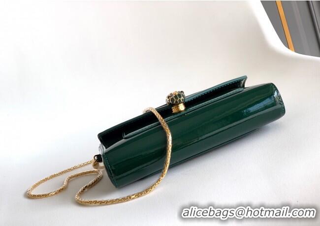 Well Crafted Bvlgari Serpenti Serpenti Forever Phone Case in Calfskin Leather 294894 Green 2025