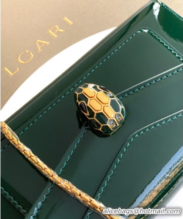 Well Crafted Bvlgari Serpenti Serpenti Forever Phone Case in Calfskin Leather 294894 Green 2025