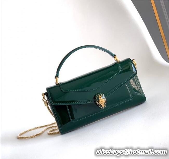 Well Crafted Bvlgari Serpenti Serpenti Forever Phone Case in Calfskin Leather 294894 Green 2025