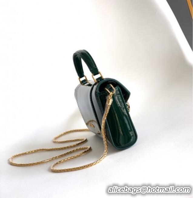 Well Crafted Bvlgari Serpenti Serpenti Forever Phone Case in Calfskin Leather 294894 Green 2025