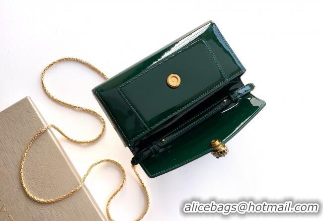 Well Crafted Bvlgari Serpenti Serpenti Forever Phone Case in Calfskin Leather 294894 Green 2025