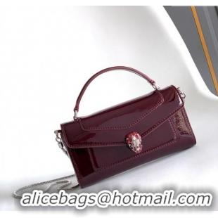 Best Grade Bvlgari Serpenti Serpenti Forever Phone Case in Calfskin Leather 294894 Burgundy 2025