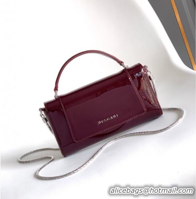 Best Grade Bvlgari Serpenti Serpenti Forever Phone Case in Calfskin Leather 294894 Burgundy 2025