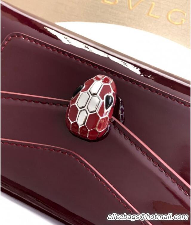 Best Grade Bvlgari Serpenti Serpenti Forever Phone Case in Calfskin Leather 294894 Burgundy 2025
