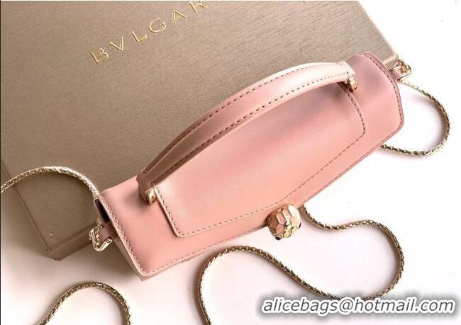 Super Quality Bvlgari Serpenti Serpenti Forever Phone Case in Calfskin Leather 294894 Light Pink 2025