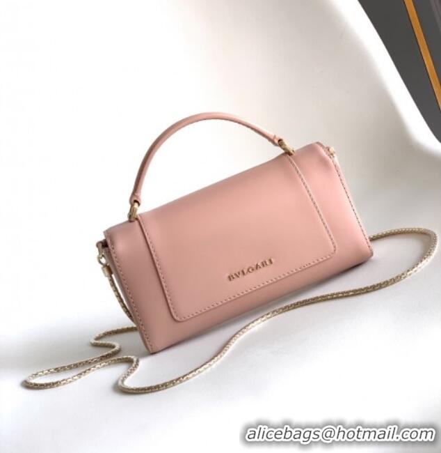 Super Quality Bvlgari Serpenti Serpenti Forever Phone Case in Calfskin Leather 294894 Light Pink 2025