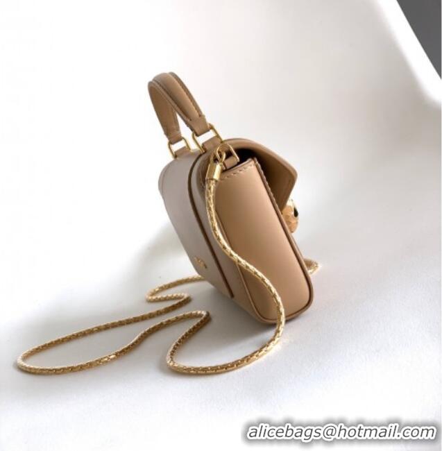 Promotional Bvlgari Serpenti Serpenti Forever Phone Case in Calfskin Leather 294894 Beige 2025