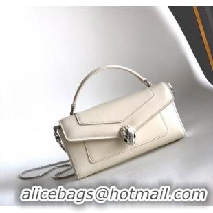 Most Popular Bvlgari Serpenti Serpenti Forever Phone Case in Calfskin Leather 294894 White 2025