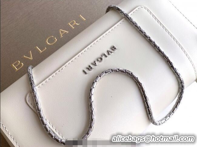 Most Popular Bvlgari Serpenti Serpenti Forever Phone Case in Calfskin Leather 294894 White 2025