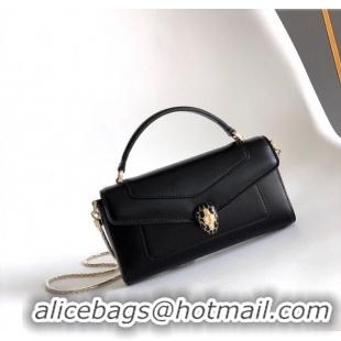 Well Crafted Bvlgari Serpenti Serpenti Forever Phone Case in Calfskin Leather 294894 Black 2025