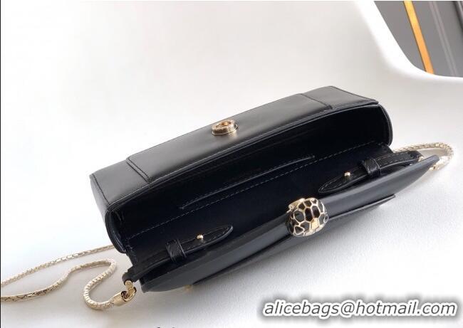 Well Crafted Bvlgari Serpenti Serpenti Forever Phone Case in Calfskin Leather 294894 Black 2025