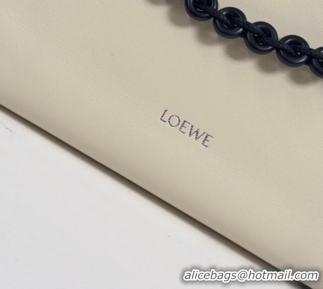 Market Sells Loewe Flamenco Purse Tote Bag in Mellow Nappa Lambskin Leather 012551 Light Ghost/Black 2025