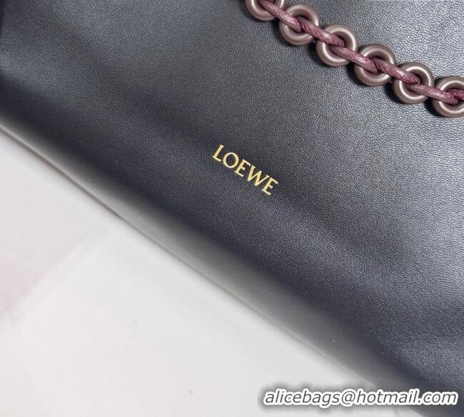 Best Grade Loewe Flamenco Purse Tote Bag in Mellow Nappa Lambskin Leather 012551 Black/Dark Chestnut 2025