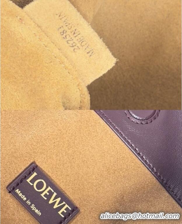 Best Grade Loewe Flamenco Purse Tote Bag in Mellow Nappa Lambskin Leather 012551 Black/Dark Chestnut 2025