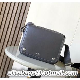 Modern Classic Loewe Medium Pebble messenger bag in smooth calfskin 9094 Grey 2025