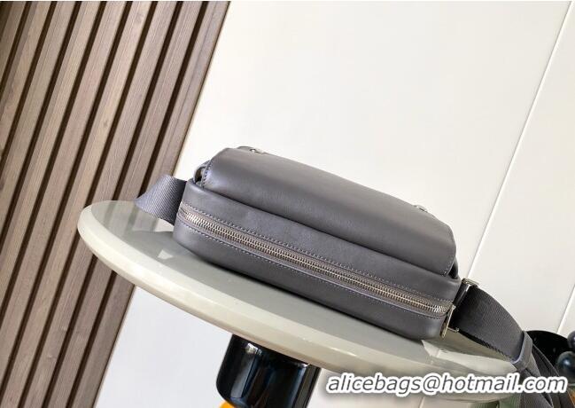 Modern Classic Loewe Medium Pebble messenger bag in smooth calfskin 9094 Grey 2025