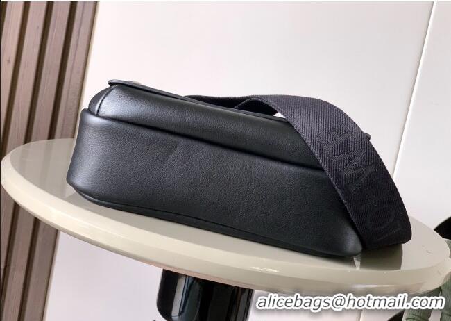 Well Crafted Loewe Medium Pebble messenger bag in smooth calfskin 9094 Black 2025