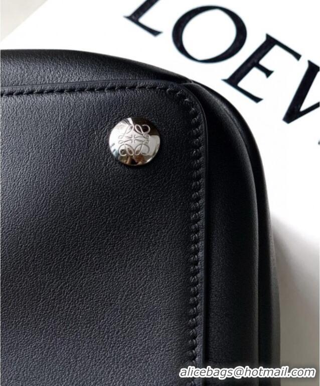 Well Crafted Loewe Medium Pebble messenger bag in smooth calfskin 9094 Black 2025