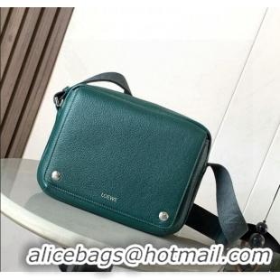 Market Sells Loewe Medium Pebble messenger bag in supple grained calfskin 9094 Green 2025