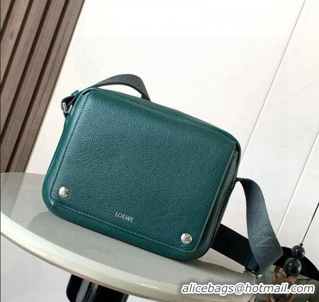 Market Sells Loewe Medium Pebble messenger bag in supple grained calfskin 9094 Green 2025
