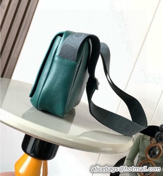 Market Sells Loewe Medium Pebble messenger bag in supple grained calfskin 9094 Green 2025