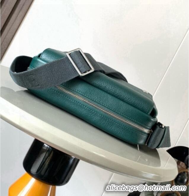 Market Sells Loewe Medium Pebble messenger bag in supple grained calfskin 9094 Green 2025