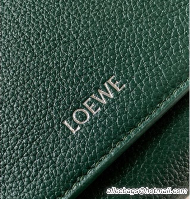 Market Sells Loewe Medium Pebble messenger bag in supple grained calfskin 9094 Green 2025