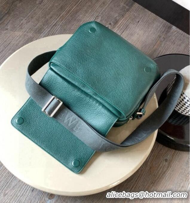 Market Sells Loewe Medium Pebble messenger bag in supple grained calfskin 9094 Green 2025