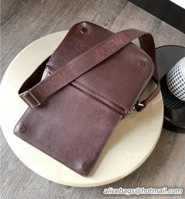 Fashion Discount Loewe Medium Pebble messenger bag in supple grained calfskin Cinnabar 9094 Red 2025